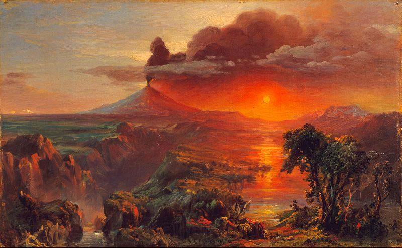Frederic Edwin Church Oil Study of Cotopaxi Frederic Edwin Church Norge oil painting art